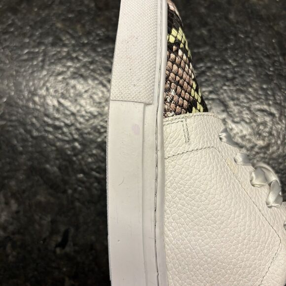 Patricia Green A Mano Lace Up Sneakers White & Snake Skin Ribbon Laces Size 7 - Picture 11 of 11